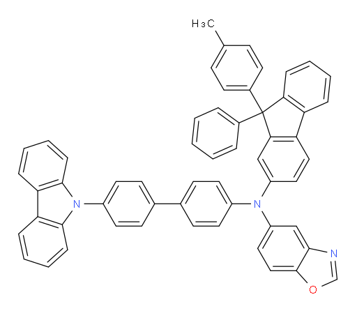 N-(4'-(9H-carbazol-9-yl)-[1,1'-biphenyl]-4-yl)-N-(9-phenyl-9-(p-tolyl)-9H-fluoren-2-yl)benzo[d]oxazol-5-amine