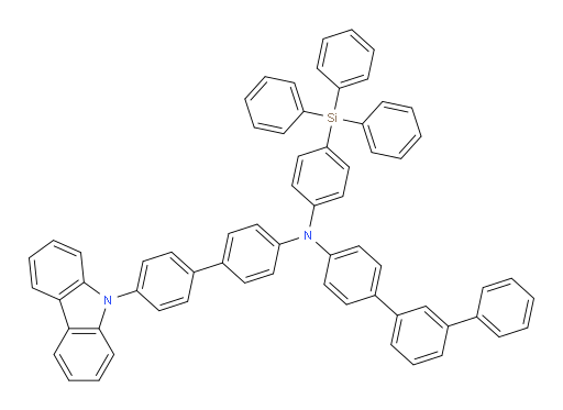 N-(4'-(9H-carbazol-9-yl)-[1,1'-biphenyl]-4-yl)-N-(4-(triphenylsilyl)phenyl)-[1,1':3',1''-terphenyl]-4-amine