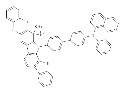 N-(4'-(15,15-dimethyl-1,15-dihydrobenzo[5',6'][1,4]dithiino[2',3':5,6]indeno[2,1-a]carbazol-16-yl)-[1,1'-biphenyl]-4-yl)-N-phenylnaphthalen-1-amine