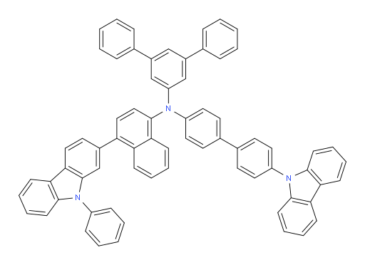 N-(4'-(9H-carbazol-9-yl)-[1,1'-biphenyl]-4-yl)-N-([1,1':3',1''-terphenyl]-5'-yl)-4-(9-phenyl-9H-carbazol-2-yl)naphthalen-1-amine