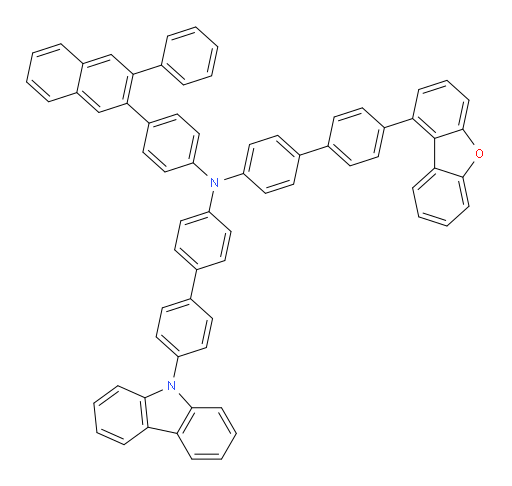 N-(4'-(9H-carbazol-9-yl)-[1,1'-biphenyl]-4-yl)-4'-(dibenzo[b,d]furan-1-yl)-N-(4-(3-phenylnaphthalen-2-yl)phenyl)-[1,1'-biphenyl]-4-amine
