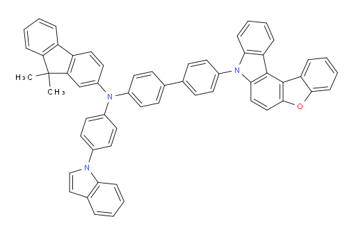 N-(4-(1H-indol-1-yl)phenyl)-N-(4'-(8H-benzofuro[2,3-c]carbazol-8-yl)-[1,1'-biphenyl]-4-yl)-9,9-dimethyl-9H-fluoren-2-amine