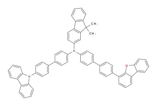 N-(4'-(9H-carbazol-9-yl)-[1,1'-biphenyl]-4-yl)-N-(4'-(dibenzo[b,d]furan-4-yl)-[1,1'-biphenyl]-4-yl)-9,9-dimethyl-9H-fluoren-2-amine