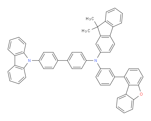 N-(4'-(9H-carbazol-9-yl)-[1,1'-biphenyl]-4-yl)-N-(3-(dibenzo[b,d]furan-1-yl)phenyl)-9,9-dimethyl-9H-fluoren-2-amine