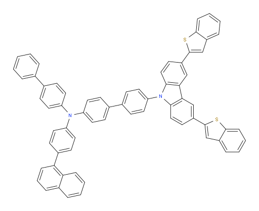 N-([1,1'-biphenyl]-4-yl)-4'-(3,6-bis(benzo[b]thiophen-2-yl)-9H-carbazol-9-yl)-N-(4-(naphthalen-1-yl)phenyl)-[1,1'-biphenyl]-4-amine