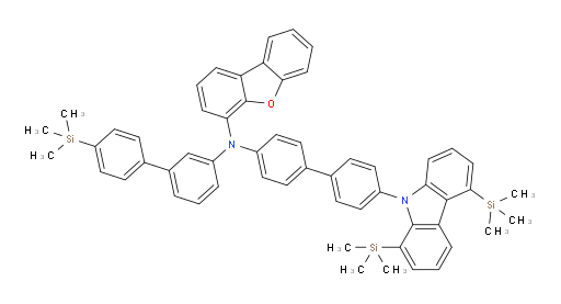 N-(4'-(1,5-bis(trimethylsilyl)-9H-carbazol-9-yl)-[1,1'-biphenyl]-4-yl)-N-(4'-(trimethylsilyl)-[1,1'-biphenyl]-3-yl)dibenzo[b,d]furan-4-amine