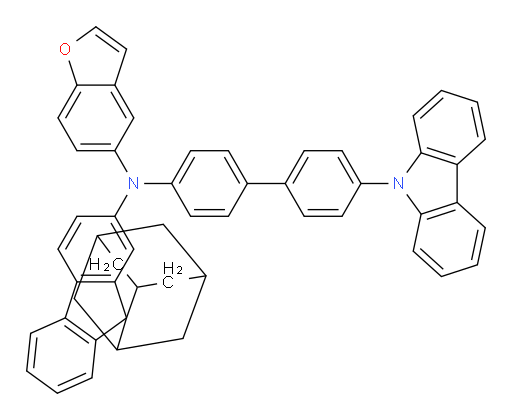 N-(4'-(9H-carbazol-9-yl)-[1,1'-biphenyl]-4-yl)-N-(spiro[adamantane-2,9'-fluoren]-2'-yl)benzofuran-5-amine