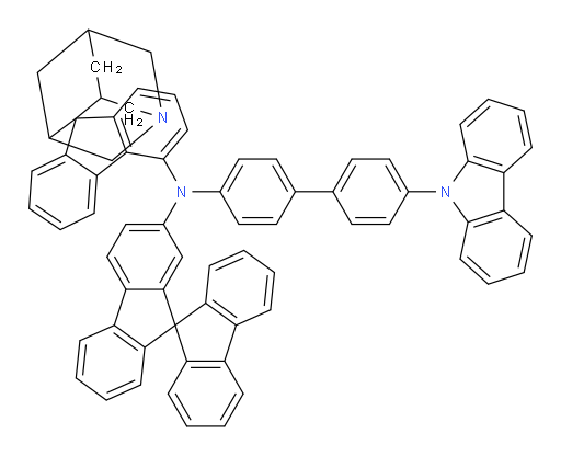 N-(9,9'-spirobi[fluoren]-7-yl)-N-(4'-(9H-carbazol-9-yl)-[1,1'-biphenyl]-4-yl)-1-azaspiro[adamantane-4,9'-fluoren]-4'-amine