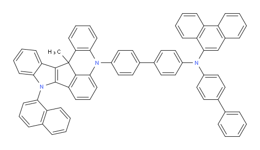 N-([1,1'-biphenyl]-4-yl)-N-(4'-(13c-methyl-9-(naphthalen-1-yl)-9,13c-dihydro-5H-indolo[3',2':4,5]cyclopenta[1,2,3-kl]acridin-5-yl)-[1,1'-biphenyl]-4-yl)phenanthren-9-amine