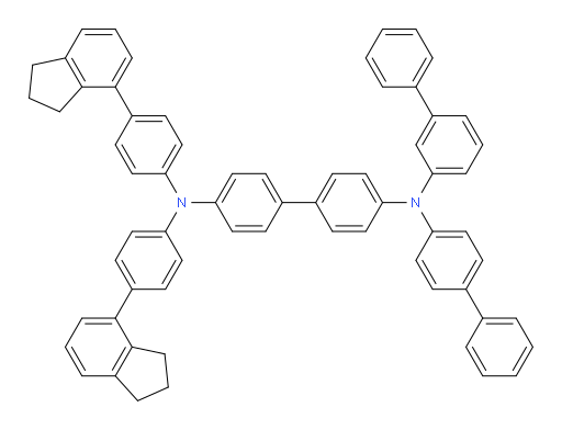 N4-([1,1'-biphenyl]-3-yl)-N4-([1,1'-biphenyl]-4-yl)-N4',N4'-bis(4-(2,3-dihydro-1H-inden-4-yl)phenyl)-[1,1'-biphenyl]-4,4'-diamine