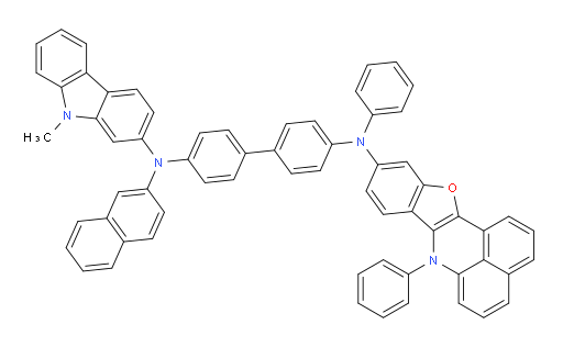 N4-(9-methyl-9H-carbazol-2-yl)-N4-(naphthalen-2-yl)-N4'-phenyl-N4'-(7-phenyl-7H-benzo[de]benzofuro[3,2-b]quinolin-10-yl)-[1,1'-biphenyl]-4,4'-diamine