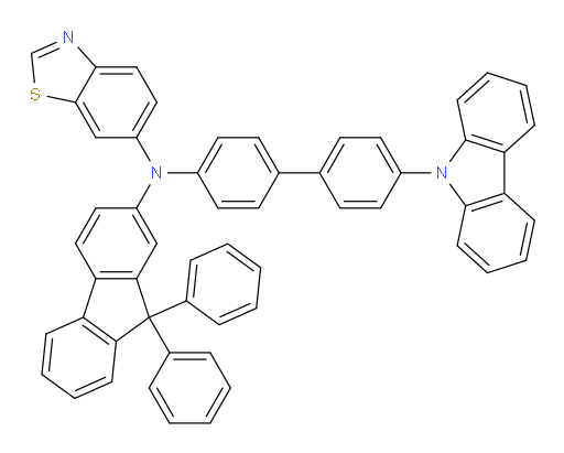 N-(4'-(9H-carbazol-9-yl)-[1,1'-biphenyl]-4-yl)-N-(9,9-diphenyl-9H-fluoren-2-yl)benzo[d]thiazol-6-amine