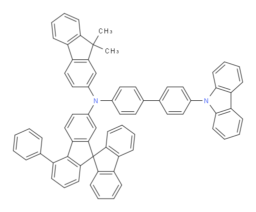 N-(4'-(9H-carbazol-9-yl)-[1,1'-biphenyl]-4-yl)-N-(9,9-dimethyl-9H-fluoren-2-yl)-5-phenyl-9,9'-spirobi[fluoren]-2-amine