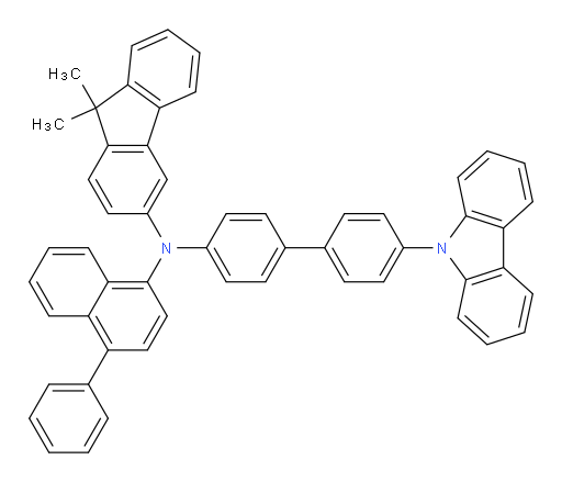 N-(4'-(9H-carbazol-9-yl)-[1,1'-biphenyl]-4-yl)-9,9-dimethyl-N-(4-phenylnaphthalen-1-yl)-9H-fluoren-3-amine