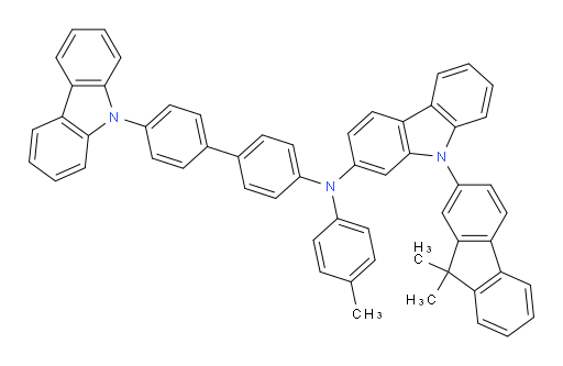 N-(4'-(9H-carbazol-9-yl)-[1,1'-biphenyl]-4-yl)-9-(9,9-dimethyl-9H-fluoren-2-yl)-N-(p-tolyl)-9H-carbazol-2-amine