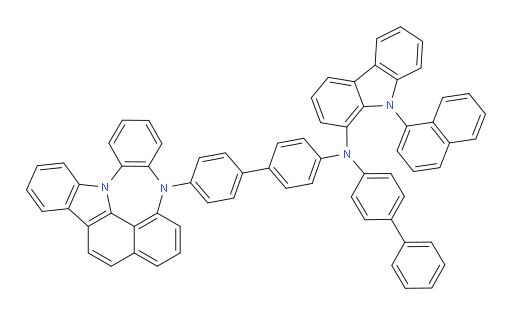 N-(4'-(4H-4,8b-diazaindeno[1,2,3-gh]pleiaden-4-yl)-[1,1'-biphenyl]-4-yl)-N-([1,1'-biphenyl]-4-yl)-9-(naphthalen-1-yl)-9H-carbazol-1-amine