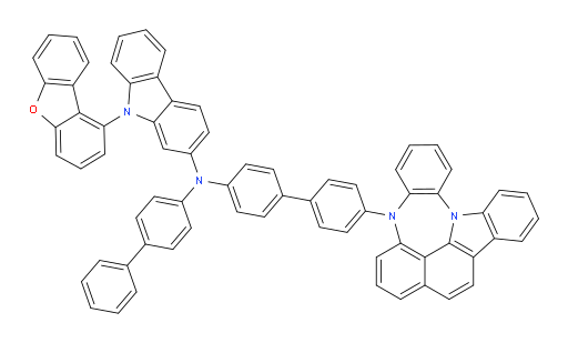 N-(4'-(4H-4,8b-diazaindeno[1,2,3-gh]pleiaden-4-yl)-[1,1'-biphenyl]-4-yl)-N-([1,1'-biphenyl]-4-yl)-9-(dibenzo[b,d]furan-1-yl)-9H-carbazol-2-amine