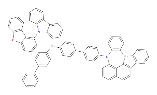 N-(4'-(4H-4,8b-diazaindeno[1,2,3-gh]pleiaden-4-yl)-[1,1'-biphenyl]-4-yl)-N-([1,1'-biphenyl]-4-yl)-9-(dibenzo[b,d]furan-1-yl)-9H-carbazol-1-amine
