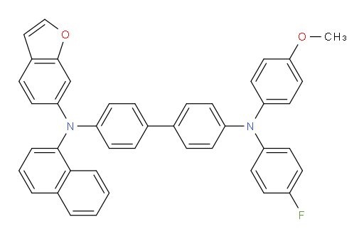 N4-(benzofuran-6-yl)-N4'-(4-fluorophenyl)-N4'-(4-methoxyphenyl)-N4-(naphthalen-1-yl)-[1,1'-biphenyl]-4,4'-diamine