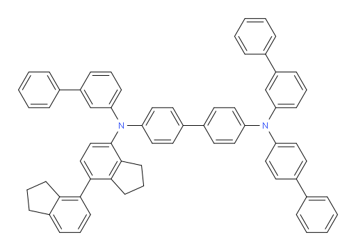 N4,N4'-di([1,1'-biphenyl]-3-yl)-N4-([1,1'-biphenyl]-4-yl)-N4'-(2,2',3,3'-tetrahydro-1H,1'H-[4,4'-biinden]-7-yl)-[1,1'-biphenyl]-4,4'-diamine