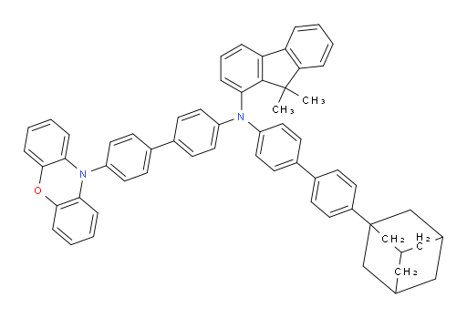 N-(4'-(10H-phenoxazin-10-yl)-[1,1'-biphenyl]-4-yl)-N-(4'-(adamantan-1-yl)-[1,1'-biphenyl]-4-yl)-9,9-dimethyl-9H-fluoren-1-amine