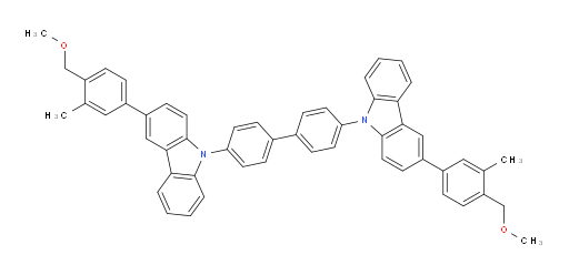 4,4'-bis(3-(4-(methoxymethyl)-3-methylphenyl)-9H-carbazol-9-yl)-1,1'-biphenyl