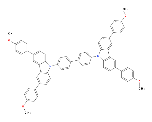 4,4'-bis(3,6-bis(4-methoxyphenyl)-9H-carbazol-9-yl)-1,1'-biphenyl