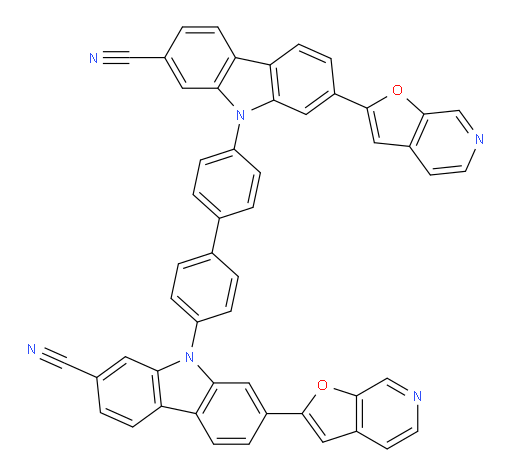 9,9'-([1,1'-biphenyl]-4,4'-diyl)bis(7-(furo[2,3-c]pyridin-2-yl)-9H-carbazole-2-carbonitrile)