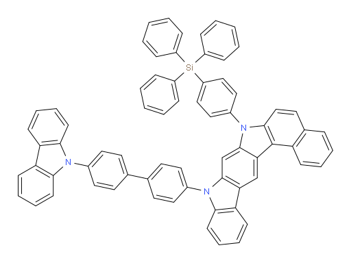 9-(4'-(9H-carbazol-9-yl)-[1,1'-biphenyl]-4-yl)-7-(4-(triphenylsilyl)phenyl)-7,9-dihydrobenzo[g]indolo[2,3-b]carbazole