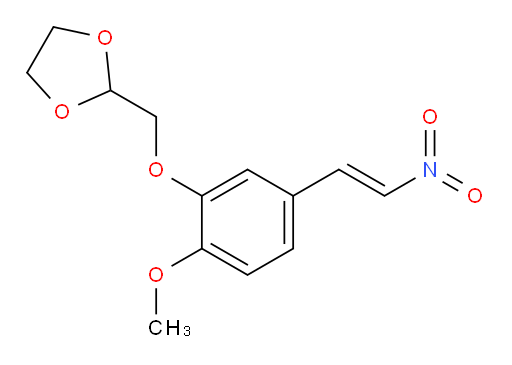 (E)-2-((2-methoxy-5-(2-nitrovinyl)phenoxy)methyl)-1,3-dioxolane