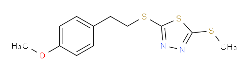 2-((4-methoxyphenethyl)thio)-5-(methylthio)-1,3,4-thiadiazole