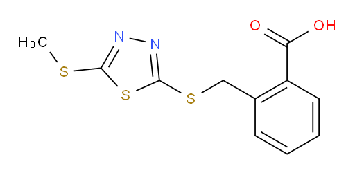 2-(((5-(methylthio)-1,3,4-thiadiazol-2-yl)thio)methyl)benzoic acid