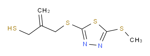2-(((5-(methylthio)-1,3,4-thiadiazol-2-yl)thio)methyl)prop-2-ene-1-thiol