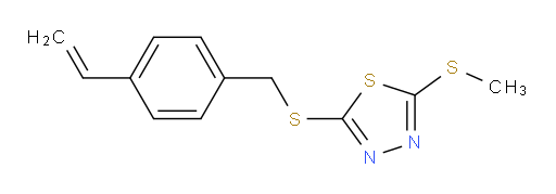 2-(methylthio)-5-((4-vinylbenzyl)thio)-1,3,4-thiadiazole