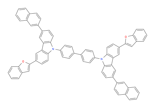 4,4'-bis(3-(benzofuran-2-yl)-6-(naphthalen-2-yl)-9H-carbazol-9-yl)-1,1'-biphenyl