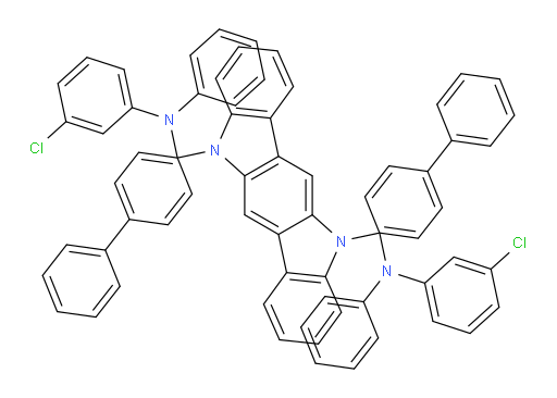 4',4'''-(indolo[3,2-b]carbazole-5,11-diyl)bis(N-(3-chlorophenyl)-N-phenyl-[1,1'-biphenyl]-4-amine)