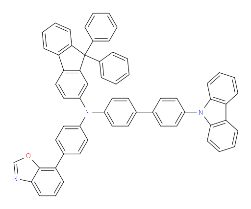 N-(4'-(9H-carbazol-9-yl)-[1,1'-biphenyl]-4-yl)-N-(4-(benzo[d]oxazol-7-yl)phenyl)-9,9-diphenyl-9H-fluoren-2-amine