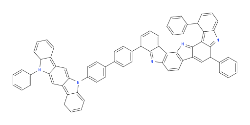 1,6-diphenyl-11-(4'-(11-phenyl-10a,11-dihydroindolo[3,2-b]carbazol-5(1H)-yl)-[1,1'-biphenyl]-4-yl)-6,11-dihydro-1H-pyrrolo[3,2-c:4,5-c']dicarbazole