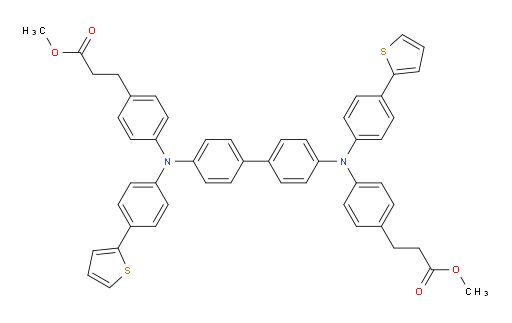 dimethyl 3,3'-(([1,1'-biphenyl]-4,4'-diylbis((4-(thiophen-2-yl)phenyl)azanediyl))bis(4,1-phenylene))dipropanoate