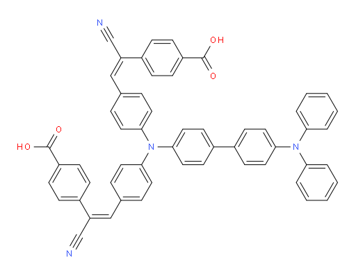 4,4'-((1E,1'E)-(((4'-(diphenylamino)-[1,1'-biphenyl]-4-yl)azanediyl)bis(4,1-phenylene))bis(1-cyanoethene-2,1-diyl))dibenzoic acid