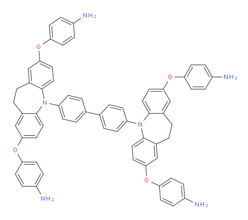 4,4',4'',4'''-((5,5'-([1,1'-biphenyl]-4,4'-diyl)bis(10,11-dihydro-5H-dibenzo[b,f]azepine-8,5,2-triyl))tetrakis(oxy))tetraaniline