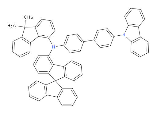 N-(4'-(9H-carbazol-9-yl)-[1,1'-biphenyl]-4-yl)-N-(9,9-dimethyl-9H-fluoren-4-yl)-9,9'-spirobi[fluoren]-4-amine