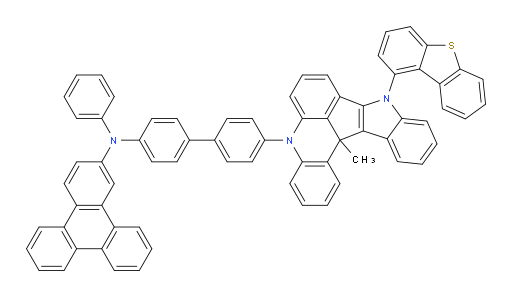 N-(4'-(9-(dibenzo[b,d]thiophen-1-yl)-13c-methyl-9,13c-dihydro-5H-indolo[3',2':4,5]cyclopenta[1,2,3-kl]acridin-5-yl)-[1,1'-biphenyl]-4-yl)-N-phenyltriphenylen-2-amine