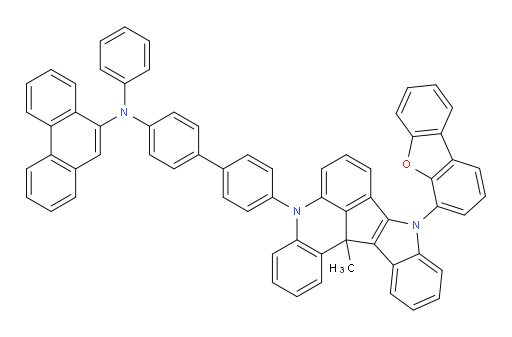 N-(4'-(9-(dibenzo[b,d]furan-4-yl)-13c-methyl-9,13c-dihydro-5H-indolo[3',2':4,5]cyclopenta[1,2,3-kl]acridin-5-yl)-[1,1'-biphenyl]-4-yl)-N-phenylphenanthren-9-amine