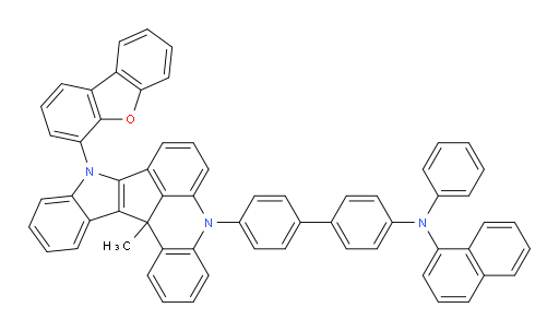 N-(4'-(9-(dibenzo[b,d]furan-4-yl)-13c-methyl-9,13c-dihydro-5H-indolo[3',2':4,5]cyclopenta[1,2,3-kl]acridin-5-yl)-[1,1'-biphenyl]-4-yl)-N-phenylnaphthalen-1-amine