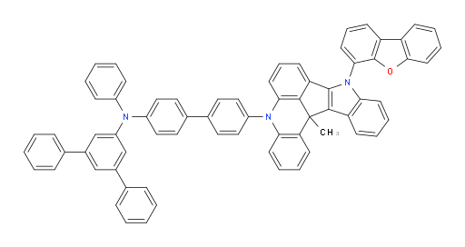 N-(4'-(9-(dibenzo[b,d]furan-4-yl)-13c-methyl-9,13c-dihydro-5H-indolo[3',2':4,5]cyclopenta[1,2,3-kl]acridin-5-yl)-[1,1'-biphenyl]-4-yl)-N-phenyl-[1,1':3',1''-terphenyl]-5'-amine