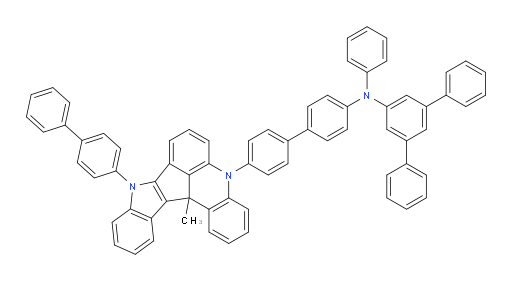 N-(4'-(9-([1,1'-biphenyl]-4-yl)-13c-methyl-9,13c-dihydro-5H-indolo[3',2':4,5]cyclopenta[1,2,3-kl]acridin-5-yl)-[1,1'-biphenyl]-4-yl)-N-phenyl-[1,1':3',1''-terphenyl]-5'-amine
