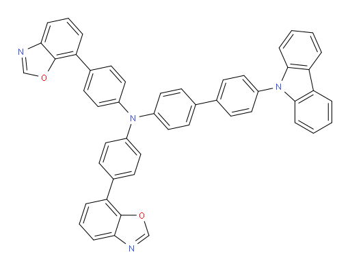 N,N-bis(4-(benzo[d]oxazol-7-yl)phenyl)-4'-(9H-carbazol-9-yl)-[1,1'-biphenyl]-4-amine