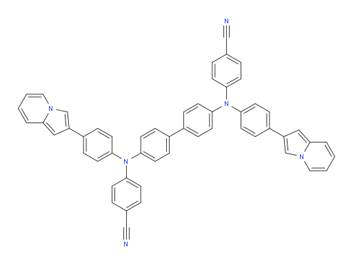 4,4'-([1,1'-biphenyl]-4,4'-diylbis((4-(indolizin-2-yl)phenyl)azanediyl))dibenzonitrile