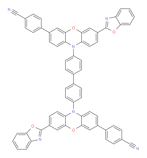 4,4'-(10,10'-([1,1'-biphenyl]-4,4'-diyl)bis(7-(benzo[d]oxazol-2-yl)-10H-phenoxazine-10,3-diyl))dibenzonitrile